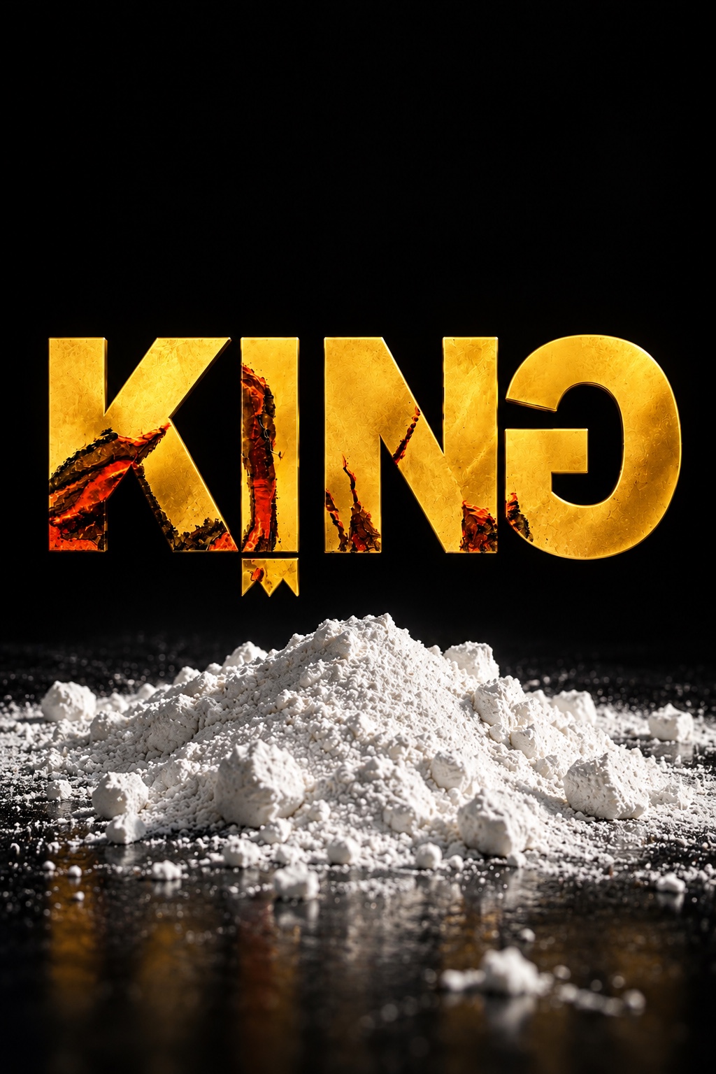 KING original series official gold logo and black cinematic poster